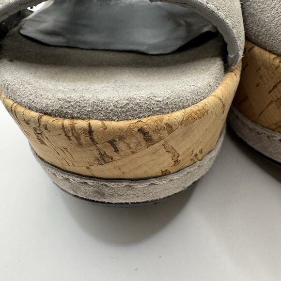 Stuart Weitzman Ultra High Cork Gray Suede Wedges Size 6. Made In Spain Sexy - Picture 10 of 16